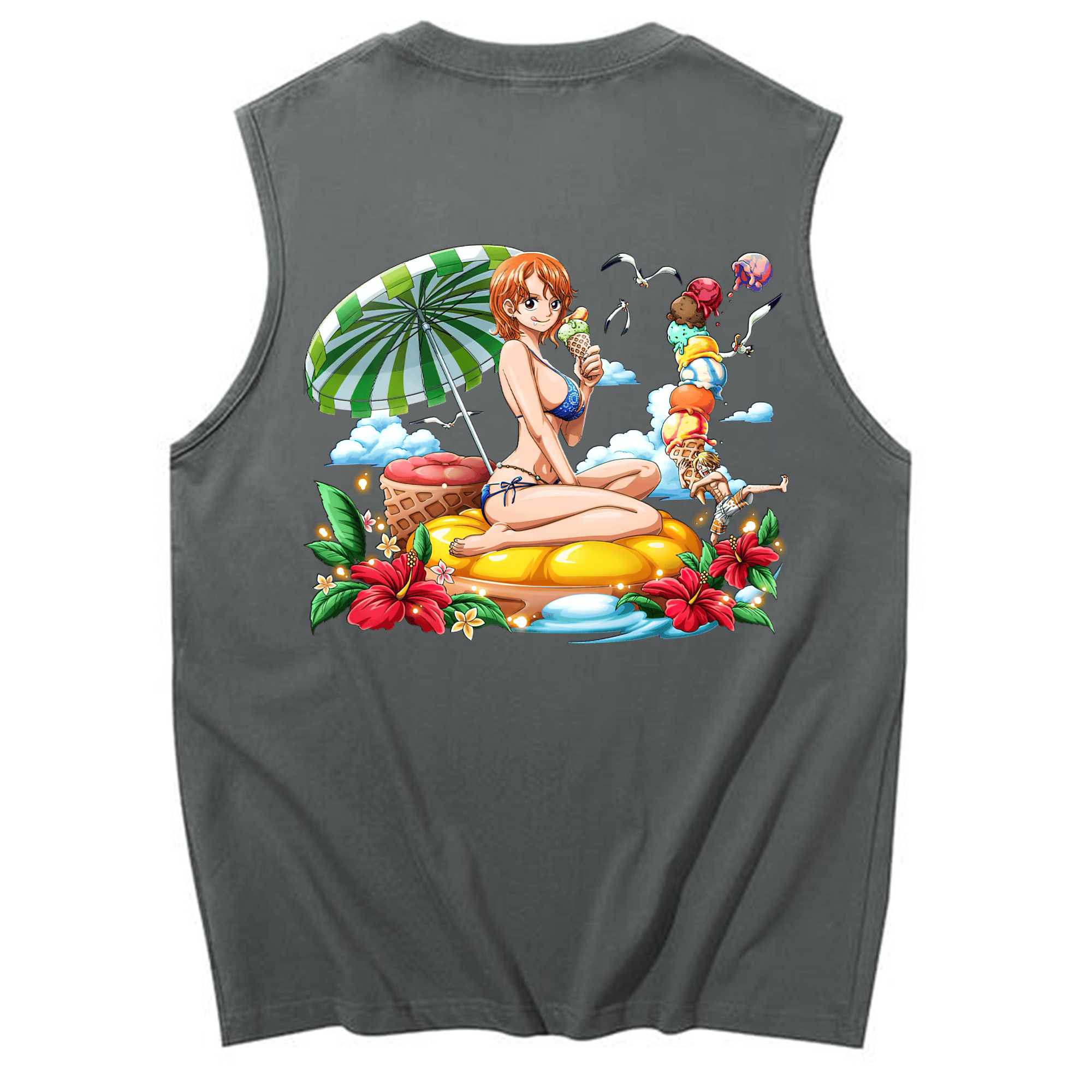 ワンピース ナミ ONE PIECE Nami コットン100％タンクトップ（背面プリント）